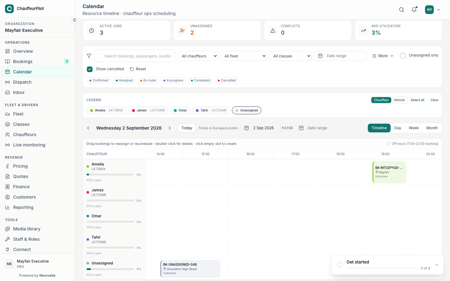 Calendar live view